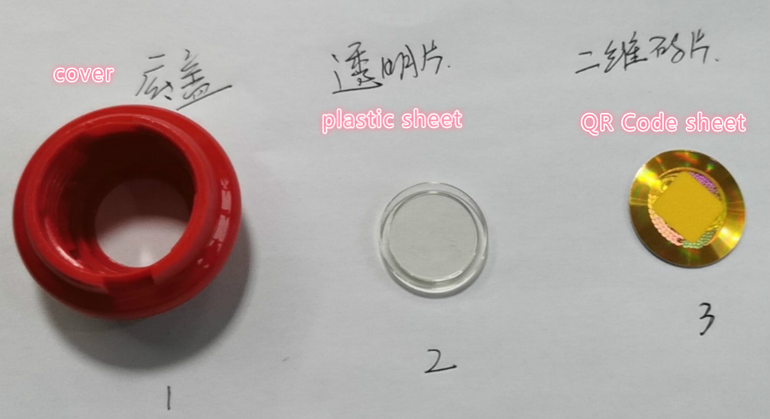 3 pc cover assembly equipment contain main cover,plastic sheet,QR Code sheet